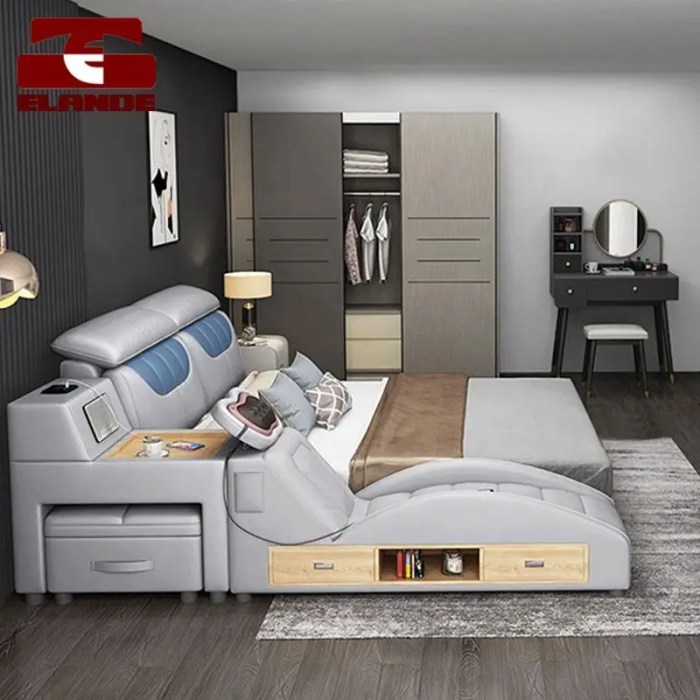 Twin Size Adjustable Bed Frame Full with Massage, Adjustable Bed Base ...