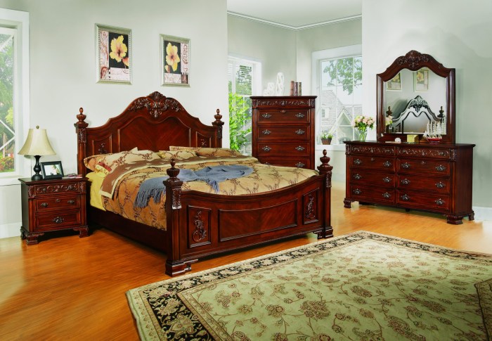 Cherry Wood Bedroom Furniture Classic cherry wood bedroom furniture set