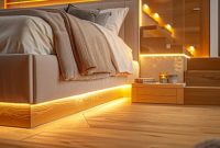 Bedroom furniture with LED lighting