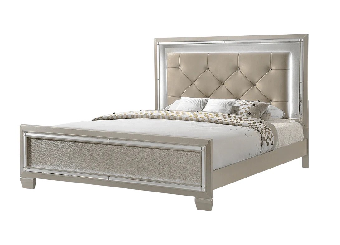 Queen bed frame with matching nightstands